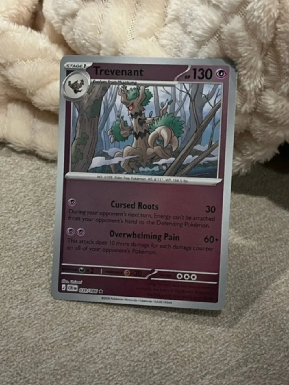 Pokemon Trevenant 039/086 Chaos Rising Reverse Holo card